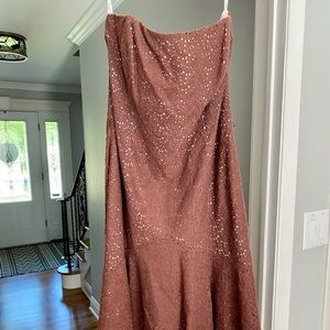 Shoshanna brown with pale pink dress